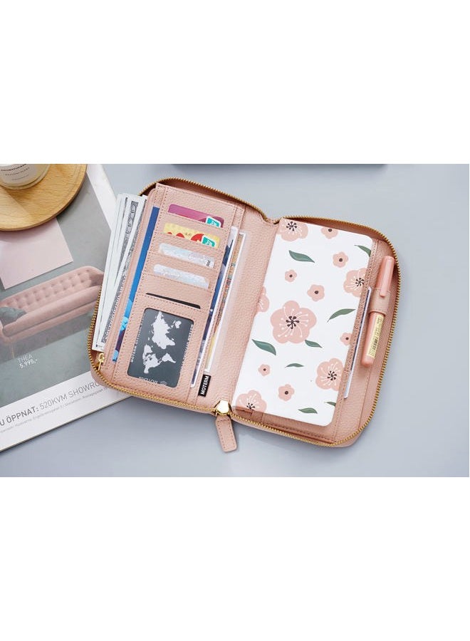 Moterm Zippered Leather Cover for Weeks - Fits Hobonichi Weeks and Weeks Mega (Pebbled-Dusty Rose) - Image 3