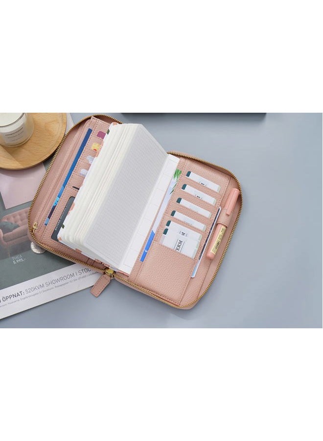 Moterm Zippered Leather Cover for Weeks - Fits Hobonichi Weeks and Weeks Mega (Pebbled-Dusty Rose) - Image 5