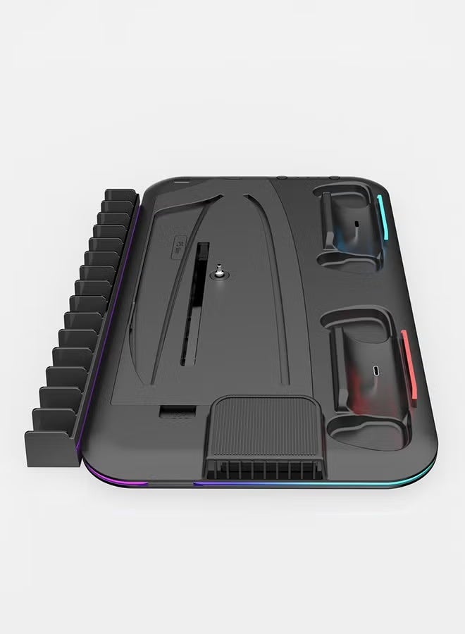 XForm PS5 Stand and Cooling Station with Dual Controller Charging Station for Sony PlayStation 5 Console, PS5 Accessories Incl. Controller Charger, Cooling fan, Headset holder ( Fit PS5 FAT , SLIM ,SLIM PRO Versions) Black - Image 2