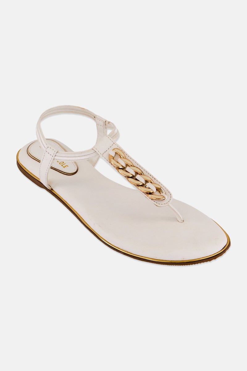 Kenneth Cole Women Zoe Slingback Flats, White - Image 1