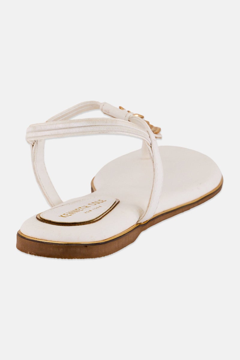 Kenneth Cole Women Zoe Slingback Flats, White - Image 3