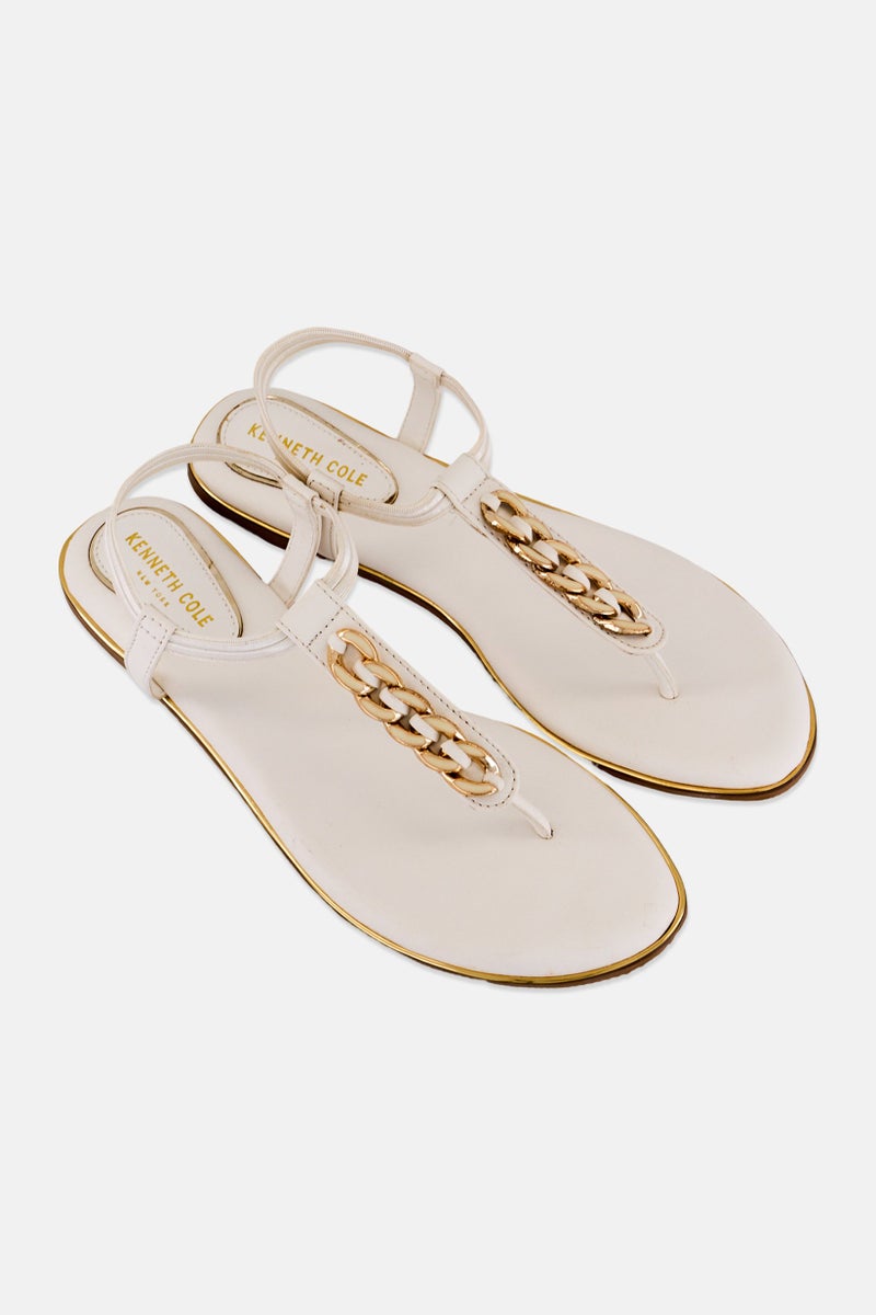 Kenneth Cole Women Zoe Slingback Flats, White - Image 2