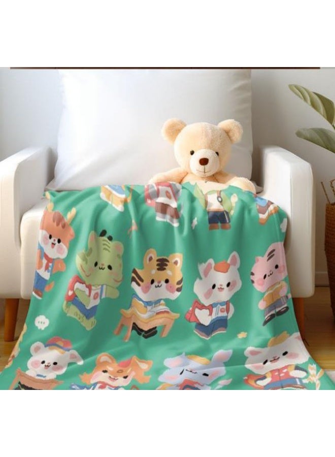 general Flannel thin blanket (warm and comfortable, suitable for sleep, gaming, dust removal and sandproof) 150cm*200cm - 639 - Image 1