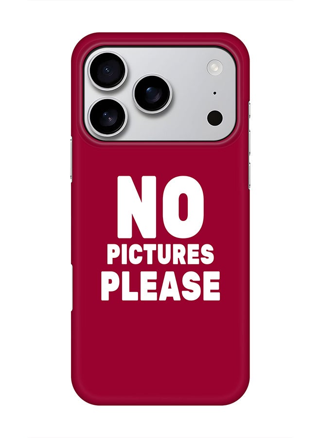 Stylizedd For iPhone 17 Pro,Case, [Compatible with MagSafe] Magnetic cover Slim fit Protection Matte, - No pictures please