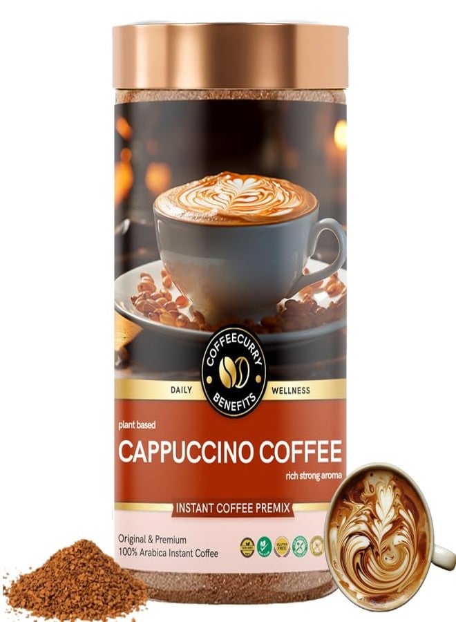 COFFEECURRY Cappuccino Coffee Premix (140 Grams, 1 Month Pack) - Helps Digestion and enhance Energy | Rich and Creamy Cafe-Style Instant Cappuccino Coffee - Image 1