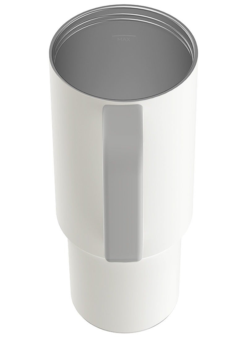 شاومي كوب كوب من القش، كوب ترمس من الفولاذ المقاوم للصدأ 316L مع مقبض سعة 1 لتر سعة كبيرة للسفر بالسيارة الرياضية-وهي - Image 4