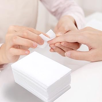 Thboxes 1000 Pcs Lint Free Wipes For Nails LintFree Nail Wipe Pads Nail Polish Cleaning Remover Wipes for Nail Eyelash Lip White - Image 4