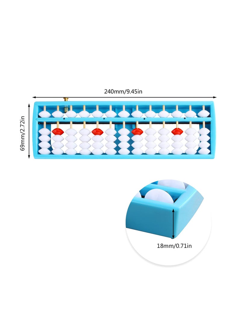 SYOSI Bead Arithmetic Abacus, 13-Column Counting Abacus with Reset Button Math Learning Aid Educational Counting Toy Math Learning Tool Calculation Abacus Beaded Arithmetic Toy for Students Accountants - Image 3