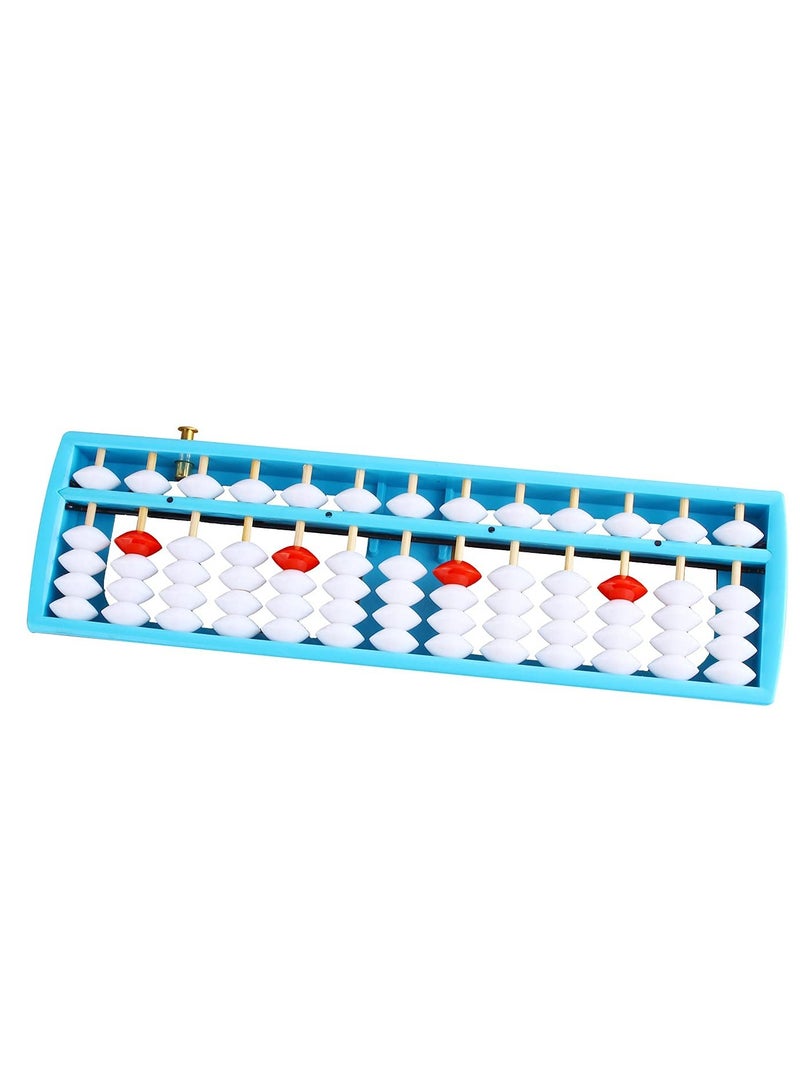 SYOSI Bead Arithmetic Abacus, 13-Column Counting Abacus with Reset Button Math Learning Aid Educational Counting Toy Math Learning Tool Calculation Abacus Beaded Arithmetic Toy for Students Accountants - Image 1