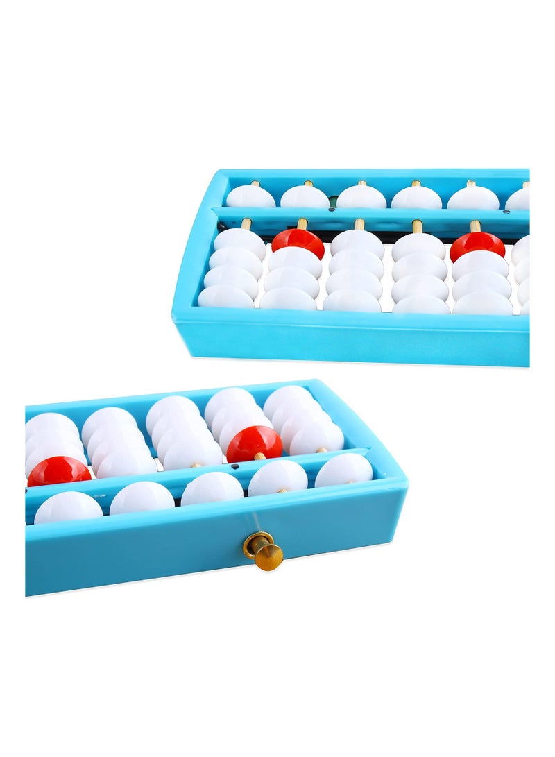 SYOSI Bead Arithmetic Abacus, 13-Column Counting Abacus with Reset Button Math Learning Aid Educational Counting Toy Math Learning Tool Calculation Abacus Beaded Arithmetic Toy for Students Accountants - Image 2