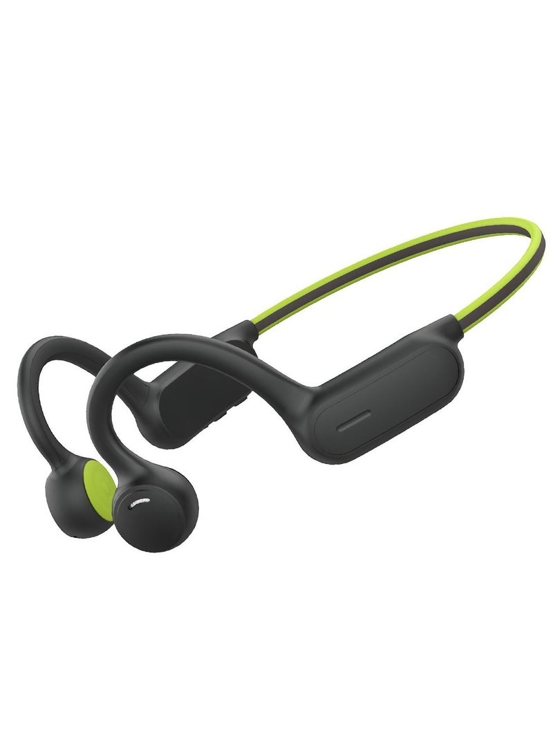 Captaintech Bone Conduction Sports Bluetooth Headphones, Running Sports, Air Conduction Open Ear Headphones with Mic, IPX4 Waterproof 6D Surround Sound for Running Cycling Gym Driving Music Hiking (Green) KSA | R - Image 1
