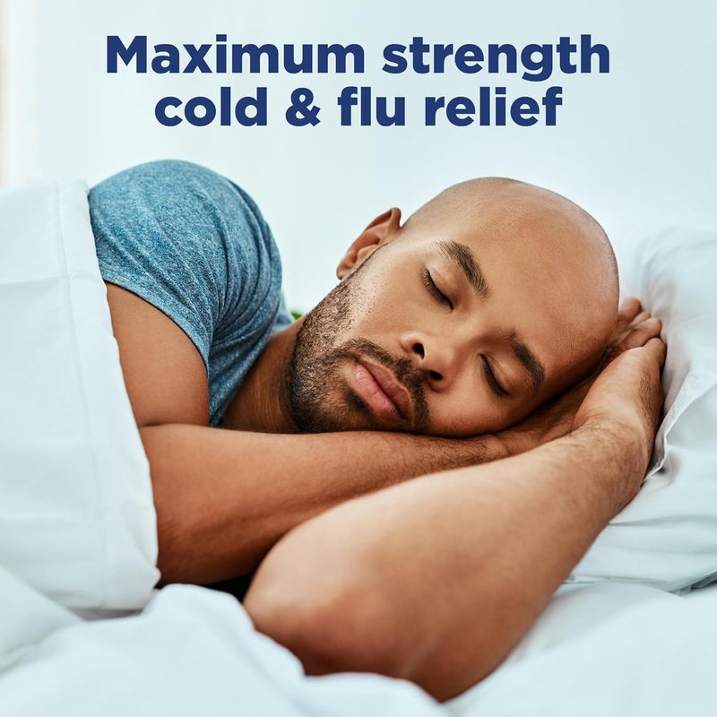 Care Nighttime Honey Flavor Severe Cold and Flu Relief Liquid Medicine 12 fl oz Pack of 1 - Image 5