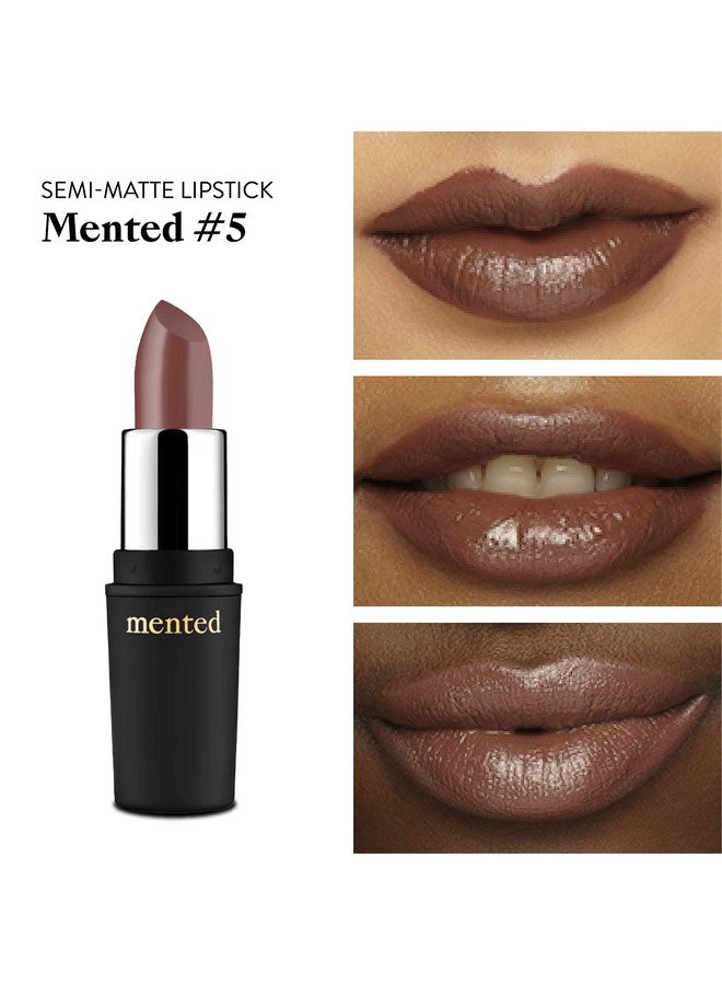 Mented Cosmetics | Semi Matte Nude Lipstick, Mented No. 5 | Vegan, Paraben-free, Cruelty-free | Nude Pink Brown, Long Lasting and Moisturizing Lipstick - Image 2