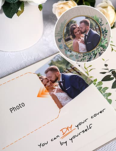 molekaus Wedding Guest Book，Guest Book Weddings Reception，Polaroid Guest Book for Wedding 100 Pages Paper Hardcover 8" x 10" for Wedding Gift with Pen, Photo Corner - Image 2