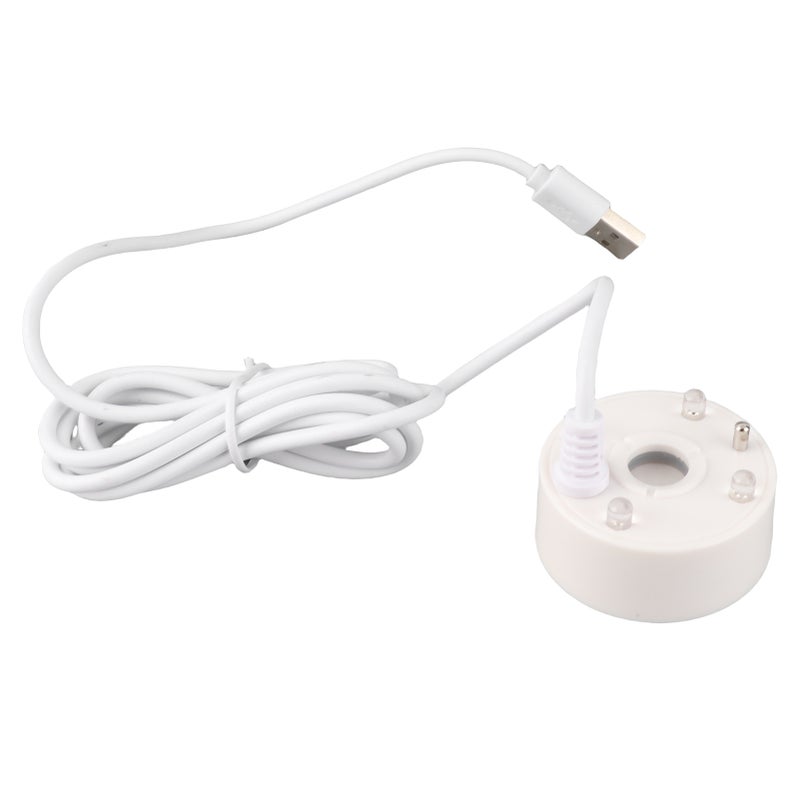 مبخر رذاذ بخطوات USB مع أضواء LED ملونة 5V مبخر نافورة صوتي فائق لحوض الصخور أو حوض السمك أو المزج أبيض - Image 1