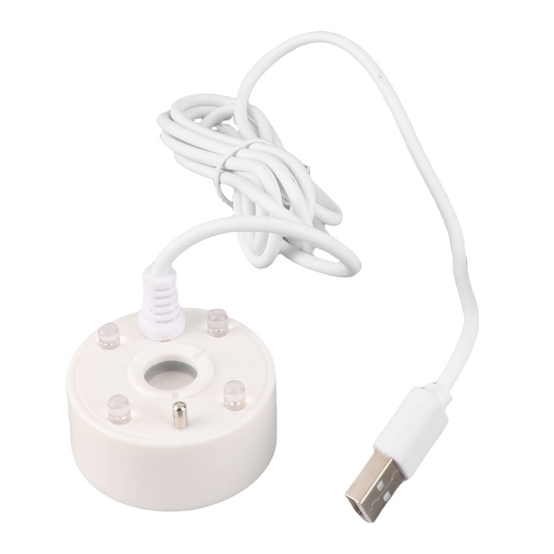 مبخر رذاذ بخطوات USB مع أضواء LED ملونة 5V مبخر نافورة صوتي فائق لحوض الصخور أو حوض السمك أو المزج أبيض - Image 4