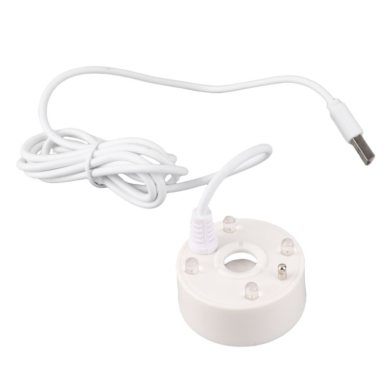 مبخر رذاذ بخطوات USB مع أضواء LED ملونة 5V مبخر نافورة صوتي فائق لحوض الصخور أو حوض السمك أو المزج أبيض - Image 3