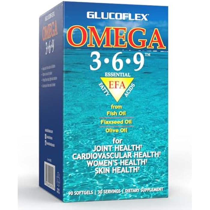 GLUCOFLEX vGlucoflex Omega 3-6-9, Omegas from EPA/DHA Fish Oil for Joint Health, 30 servings - Image 1