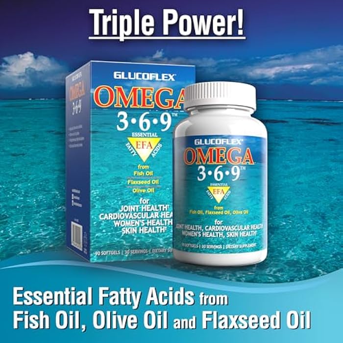 GLUCOFLEX vGlucoflex Omega 3-6-9, Omegas from EPA/DHA Fish Oil for Joint Health, 30 servings - Image 4
