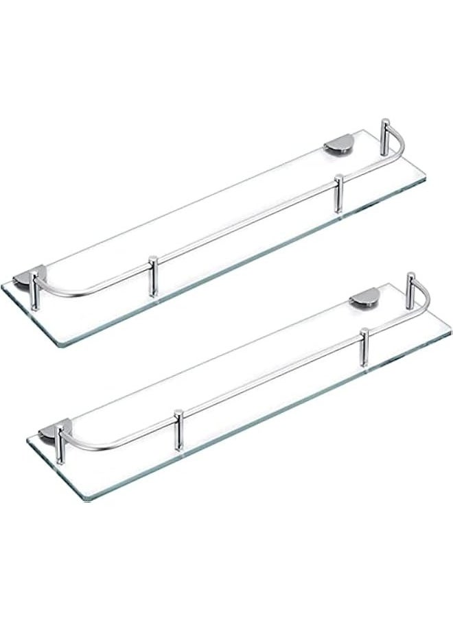 MIXDE 2-Piece Glass Storage Rack For Kitchen Bathroom 60cm  - Image 1