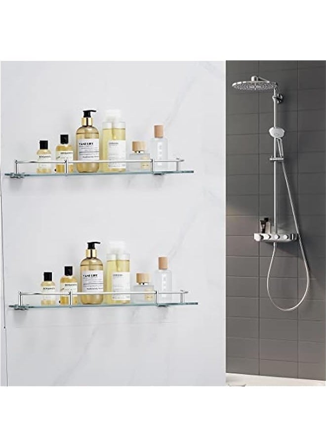 MIXDE 2-Piece Glass Storage Rack For Kitchen Bathroom 60cm  - Image 3