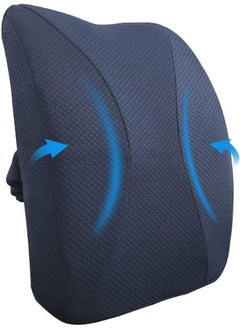 Support Back Pillow Memory Foam Back Cushion, Backrest Back Massager with Zipper, Adjustable Strap Breathable Cover, For Office Car Recliner Chair Align the Spine Lower Back Pain Relief