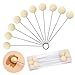 BUTUZE Wool Daubers Wool Daubers Ball Brush Leather Dye Tool with Metal Handle Wool Daubers for Leather Dyes for DIY Crafts Projects 10 Pcs - Image 2