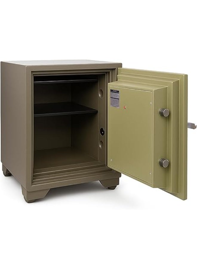 VITION Large Fireproof Safe Box with Biometric Fingerprint & Digital Keypad Lock, 2 Hours Fire Rated Safety Locker (Size, 61.5x43x43cm, Weight 75.5Kg) Green - Image 5