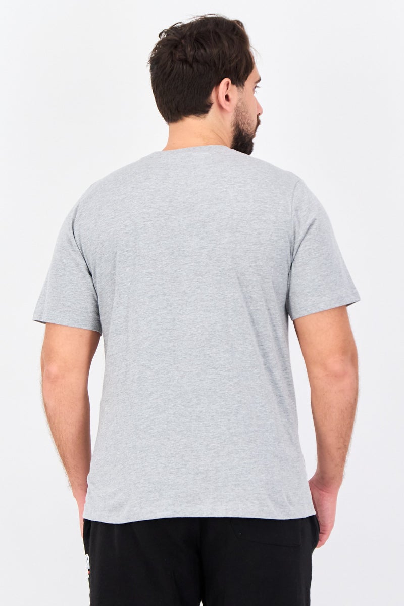 Reebok Men Sportswear Fit Short Sleeve Outdoor T-Shirt, Grey - Image 3