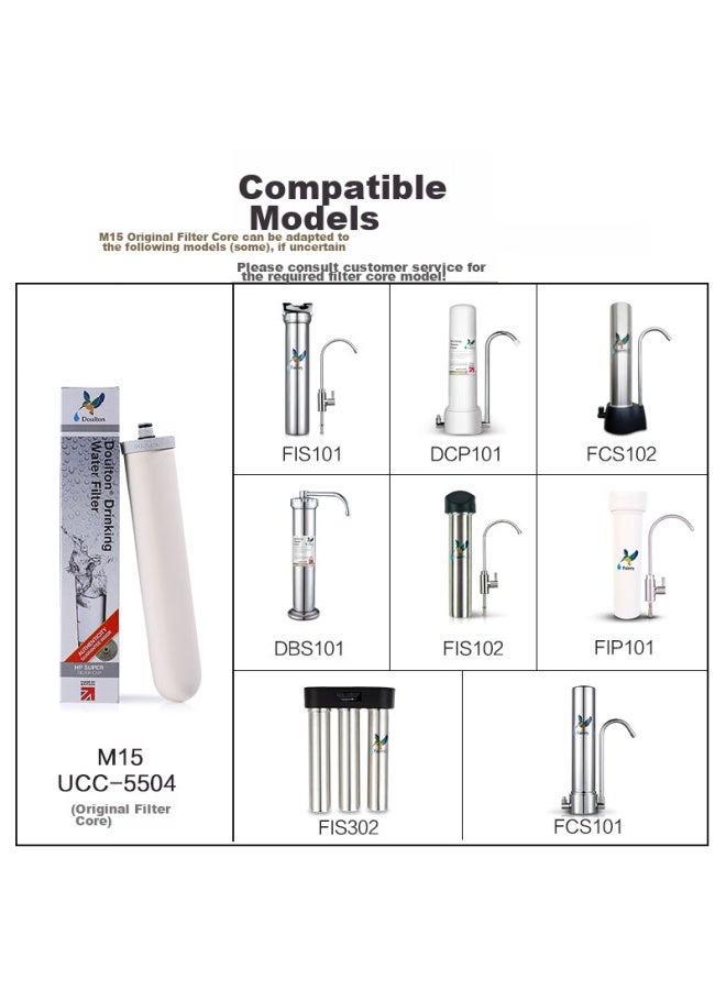 دولتون Doulton , خرطوشة مرشح مخصصة لتنقية المياه، سلسلة M15UCC، نموذج HP Ultra 5504 - Image 1