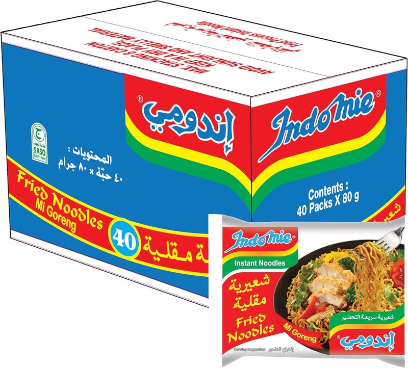 Indomie Instant Fried Noodles with Seasoning Powder and Sauce, Original Flavour - Image 1