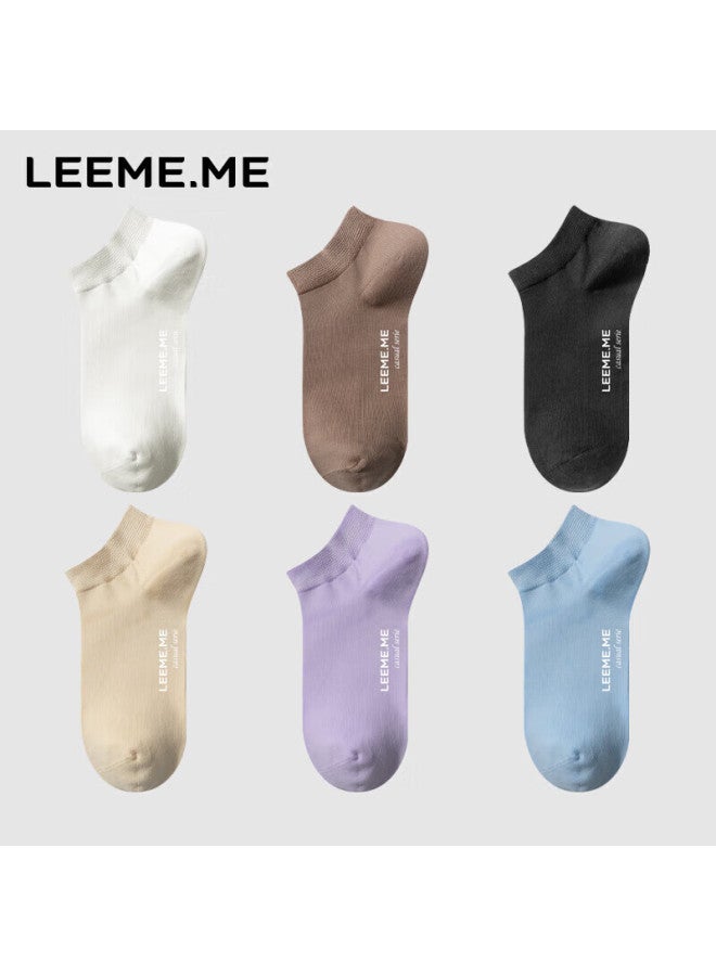 Leeme.me Grain Rice socks Women Spring Summer Ladies Socks Plain Short Socks Women Breathable Boat Socks 6 Colors One Size - Image 1