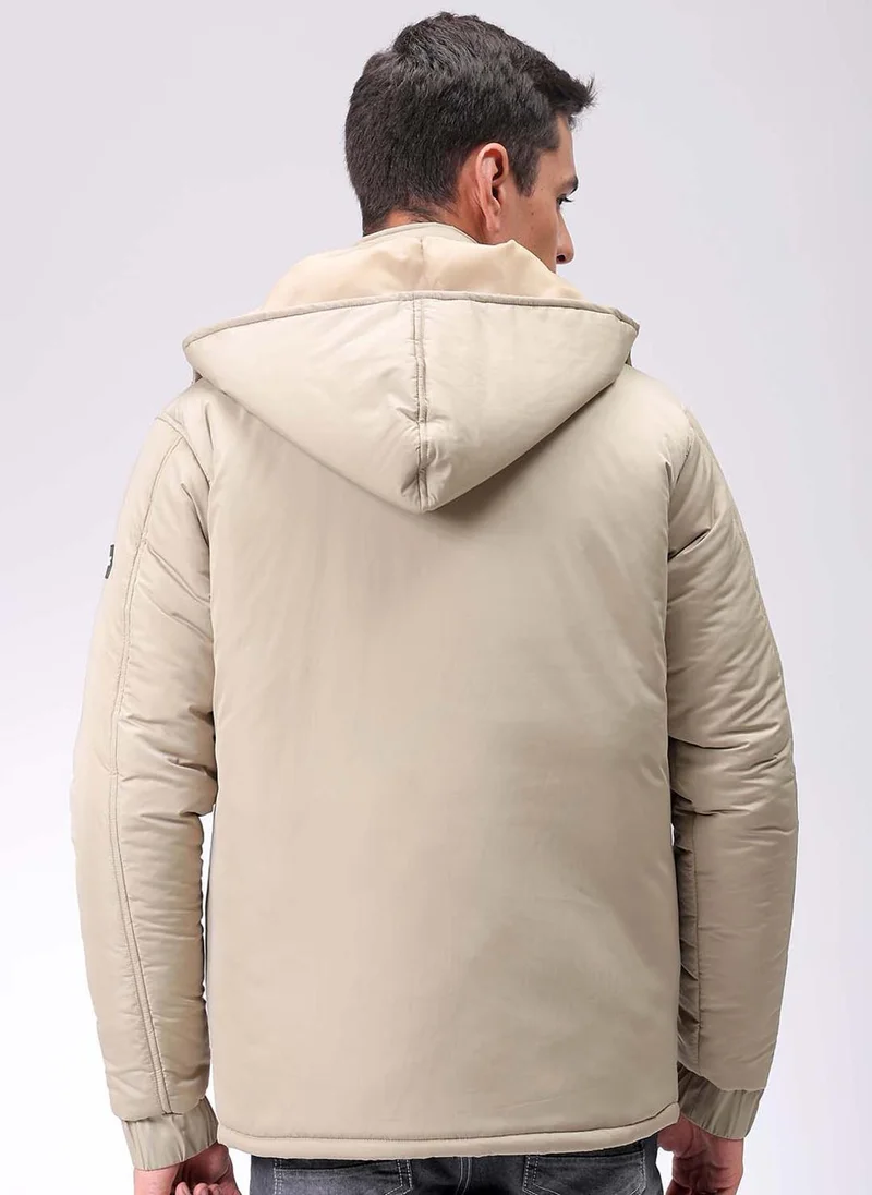 The Indian Garage Co Men Slim Fit Solid Puffer Jackets