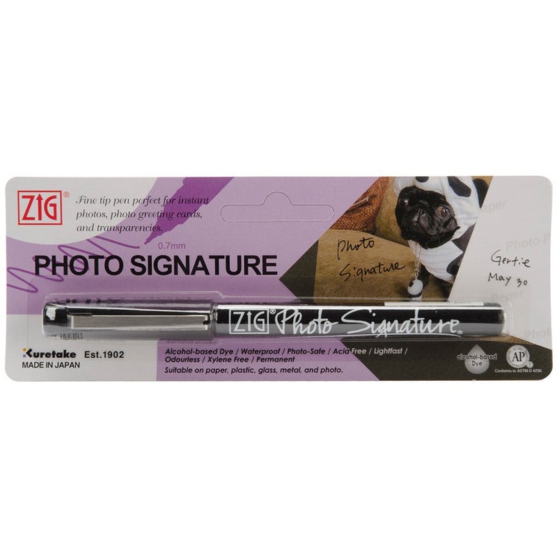 Zig 0.7mm Photo Signature Marker, Carded, Black - Image 3