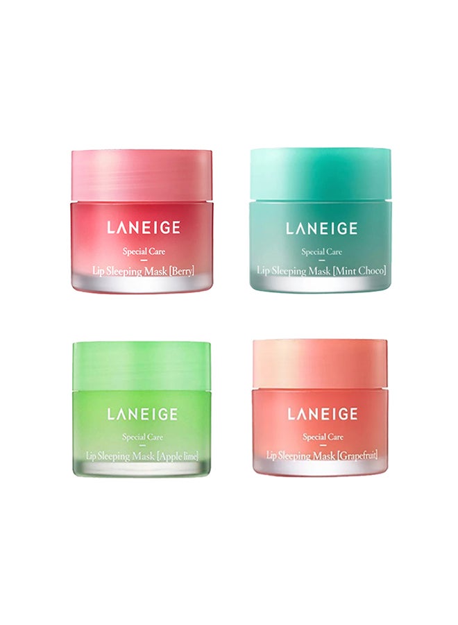 Laneige Set Of 4 Lip Sleeping Mask Multicolour