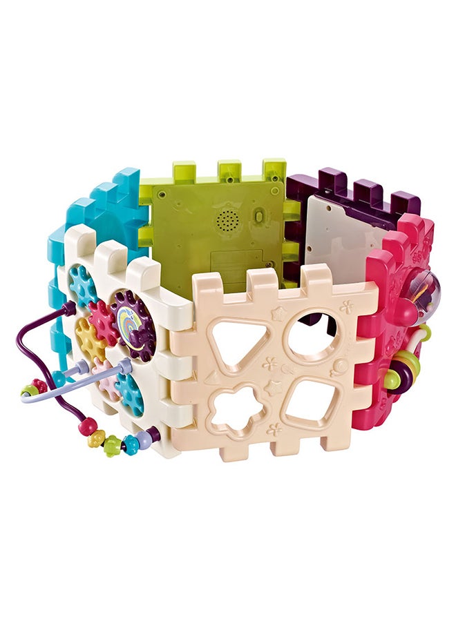 COGNIKIDS Play & Learn Activity Cube – 6-in-1 Educational Toy for Babies 10M+ | Musical Piano, Mirror, Shape Sorter, Gears, Clock & Beads | Interactive Sensory Cube for Toddlers - Image 2