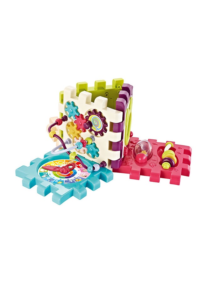 COGNIKIDS Play & Learn Activity Cube – 6-in-1 Educational Toy for Babies 10M+ | Musical Piano, Mirror, Shape Sorter, Gears, Clock & Beads | Interactive Sensory Cube for Toddlers - Image 5