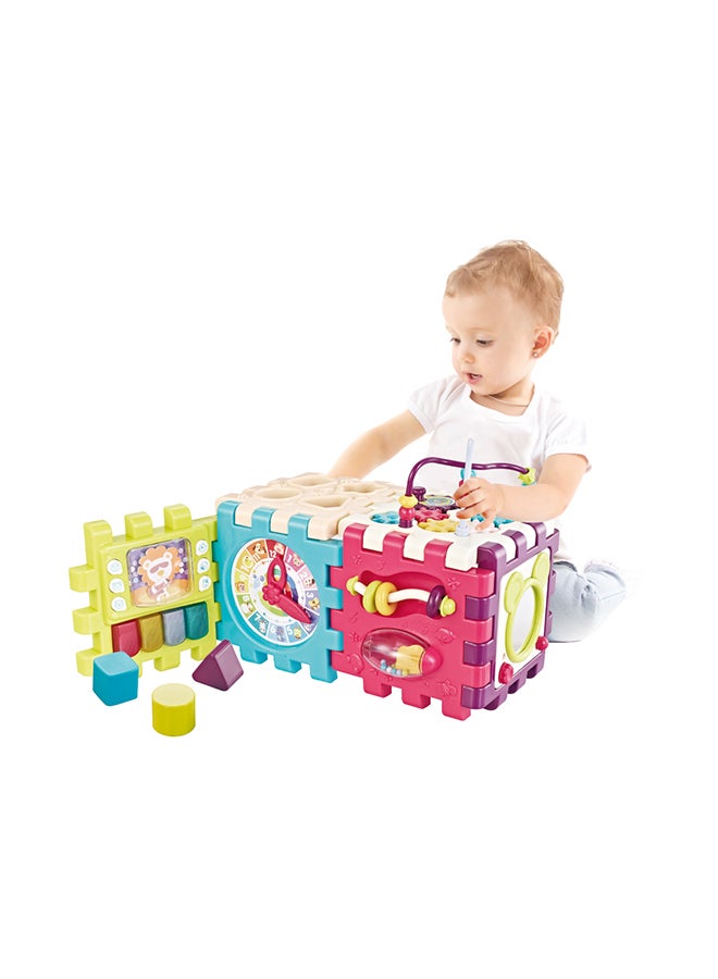 COGNIKIDS Play & Learn Activity Cube – 6-in-1 Educational Toy for Babies 10M+ | Musical Piano, Mirror, Shape Sorter, Gears, Clock & Beads | Interactive Sensory Cube for Toddlers - Image 1