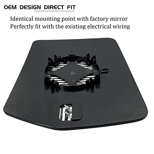 SKARUMMER New Passenger Right Side Heated Mirror Replacement for 2004-2014 Ford F150 Mirrors - Side View Heated Convex Mirror Glass with Rear Holder 4L3Z-17K707-DA - Image 4