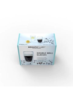BRIGHTLY LABS Exquisite Double Wall Glasses, Set of 2, 450 ml Capacity - Ideal for Both Hot and Cold Beverages, Perfect for Enjoying at Home or in the Office.  - Image 2