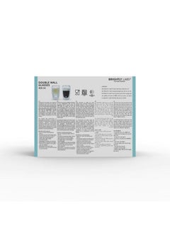BRIGHTLY LABS Exquisite Double Wall Glasses, Set of 2, 450 ml Capacity - Ideal for Both Hot and Cold Beverages, Perfect for Enjoying at Home or in the Office.  - Image 5
