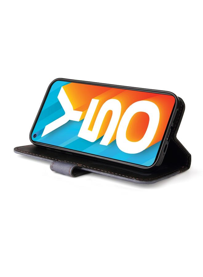 erorex Case For vivo Y50 / Y30 Global Business Stitching-Color Horizontal Flip PU Leather Case with Holder & Card Slots & Photo Frame - Image 5