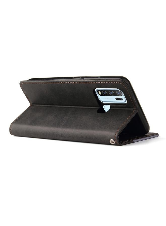 erorex Case For vivo Y50 / Y30 Global Business Stitching-Color Horizontal Flip PU Leather Case with Holder & Card Slots & Photo Frame - Image 4