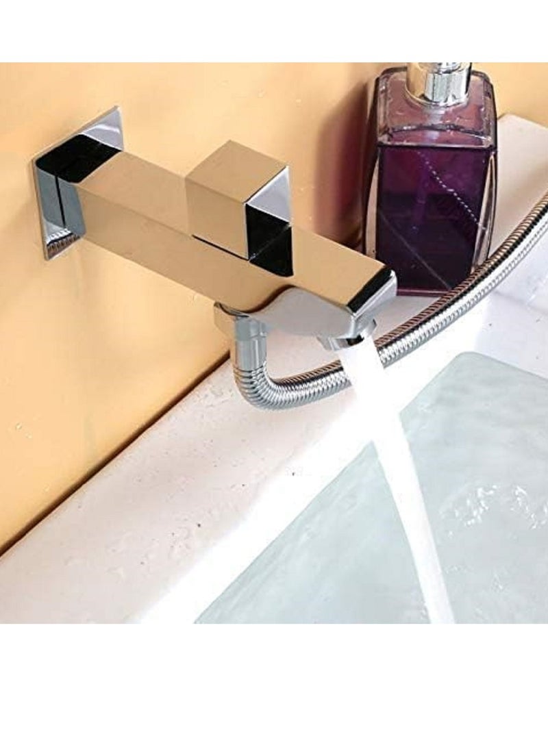 STINGER Square Shower Faucet Two Lines Chrome Wall Mount Bathroom Basin Faucet Single Handle Shower Mixer Tap Bathtub Mixer Tap - Image 2