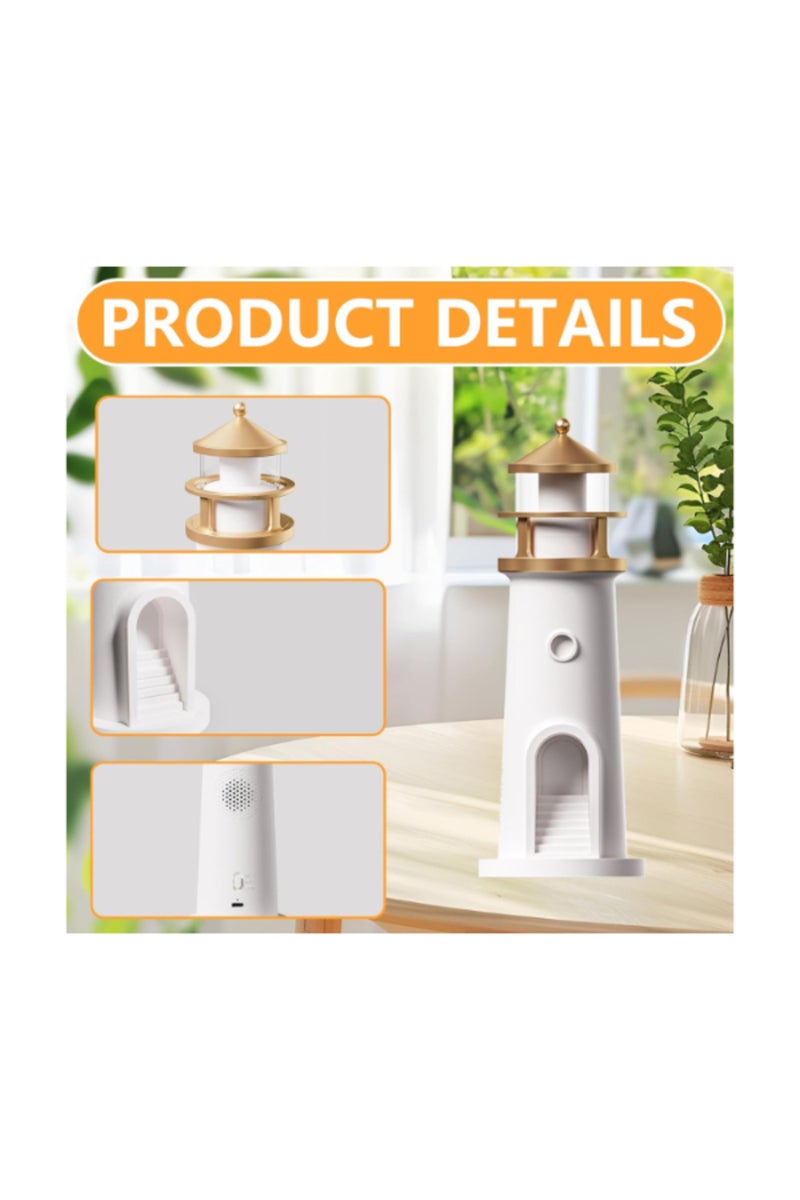 Lighthouse Moon Lamp Projector with Remote, Bluetooth Speaker, & Timer for Bedroom & Living Room - Image 4
