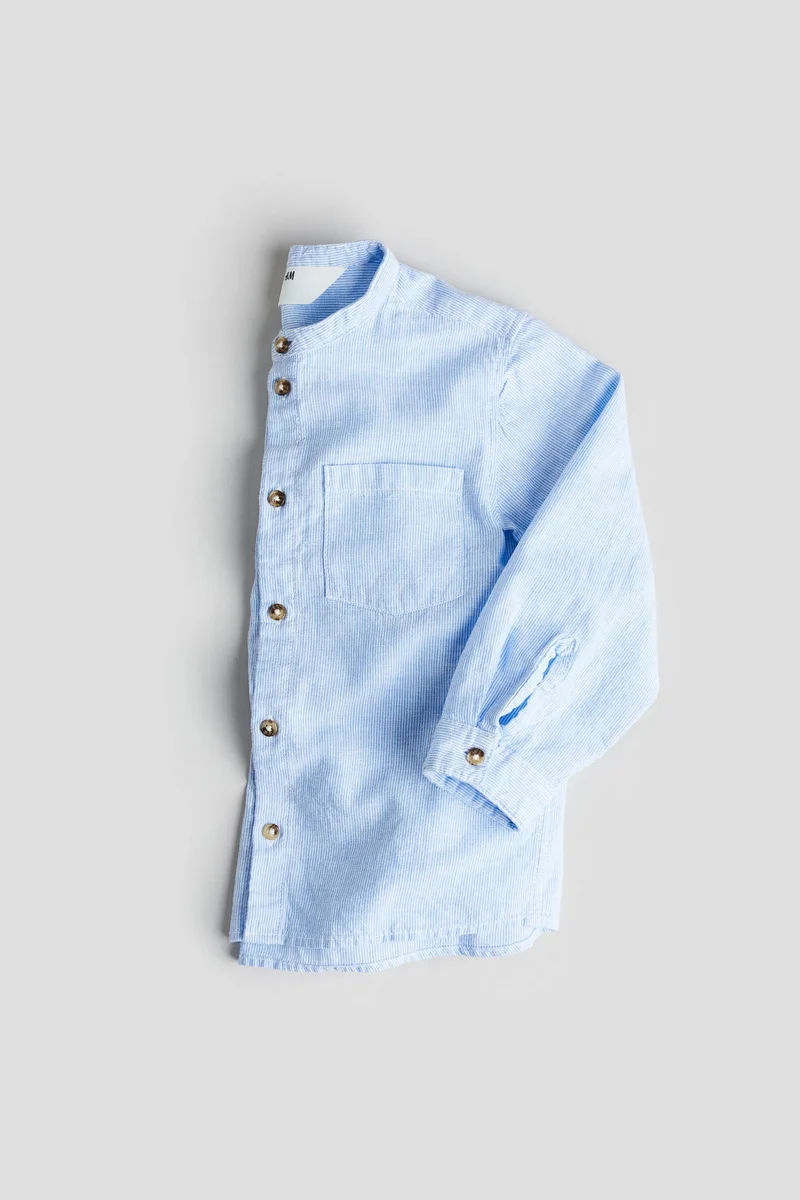 H&M Linen-blend grandad shirt