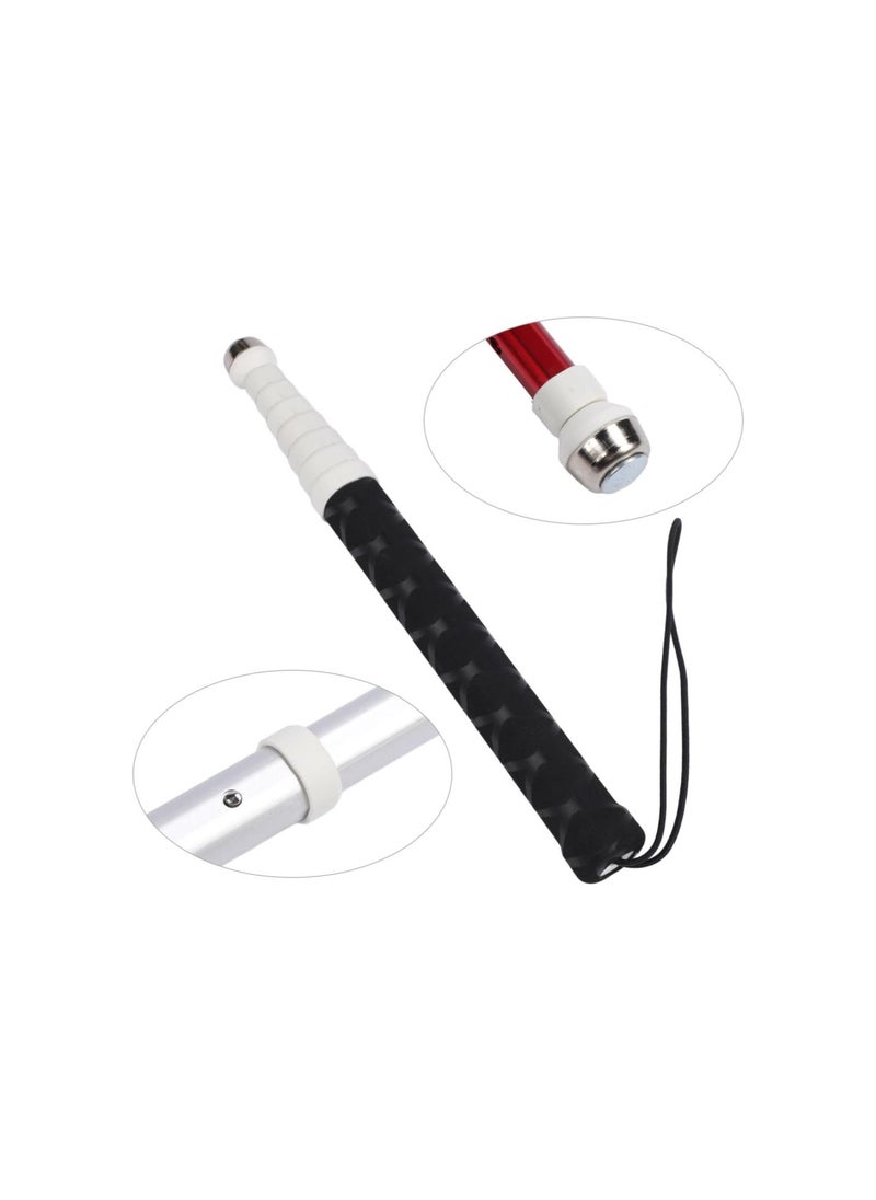 Folding Blind Cane 7 Section Walking Stick Collapsible Lightweight Portable Assistive Folding Walking Stick for Visually Impaired People