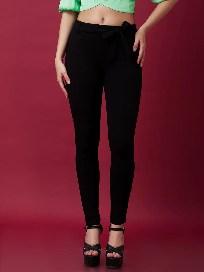 جلو باص جلوبس تريجينجز نسائي أسود سكيني فيت