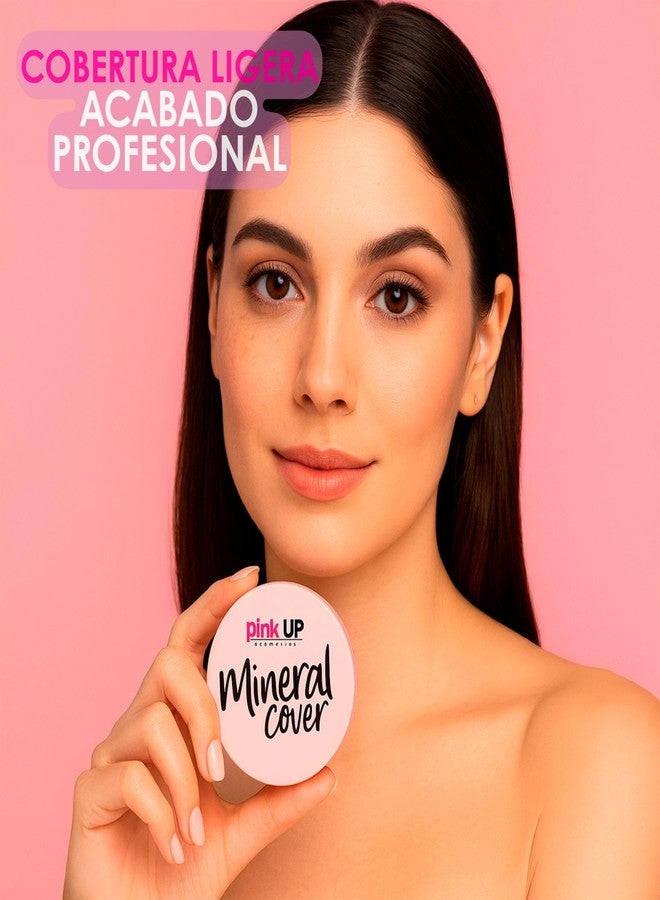 Pink Up | Mineral Cover |Compact Powder | Matte velvety finish | Long-lasting oil control | Makeup | Setting powder | Lightweight pressed formula | Sand shade | Model PKM400 - Image 3