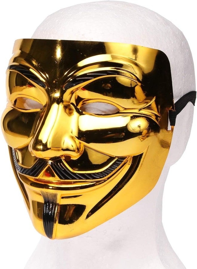 FAVELA Anonymous Face Mask - Hacker Face Mask for Boys | V for Vendetta Face | Guy Fawkes Mask | White Face Mask | Cosplay Mask | Birthday Mask for boys | Happier Mask (3-Vendetta-G/S/RG) - Image 2